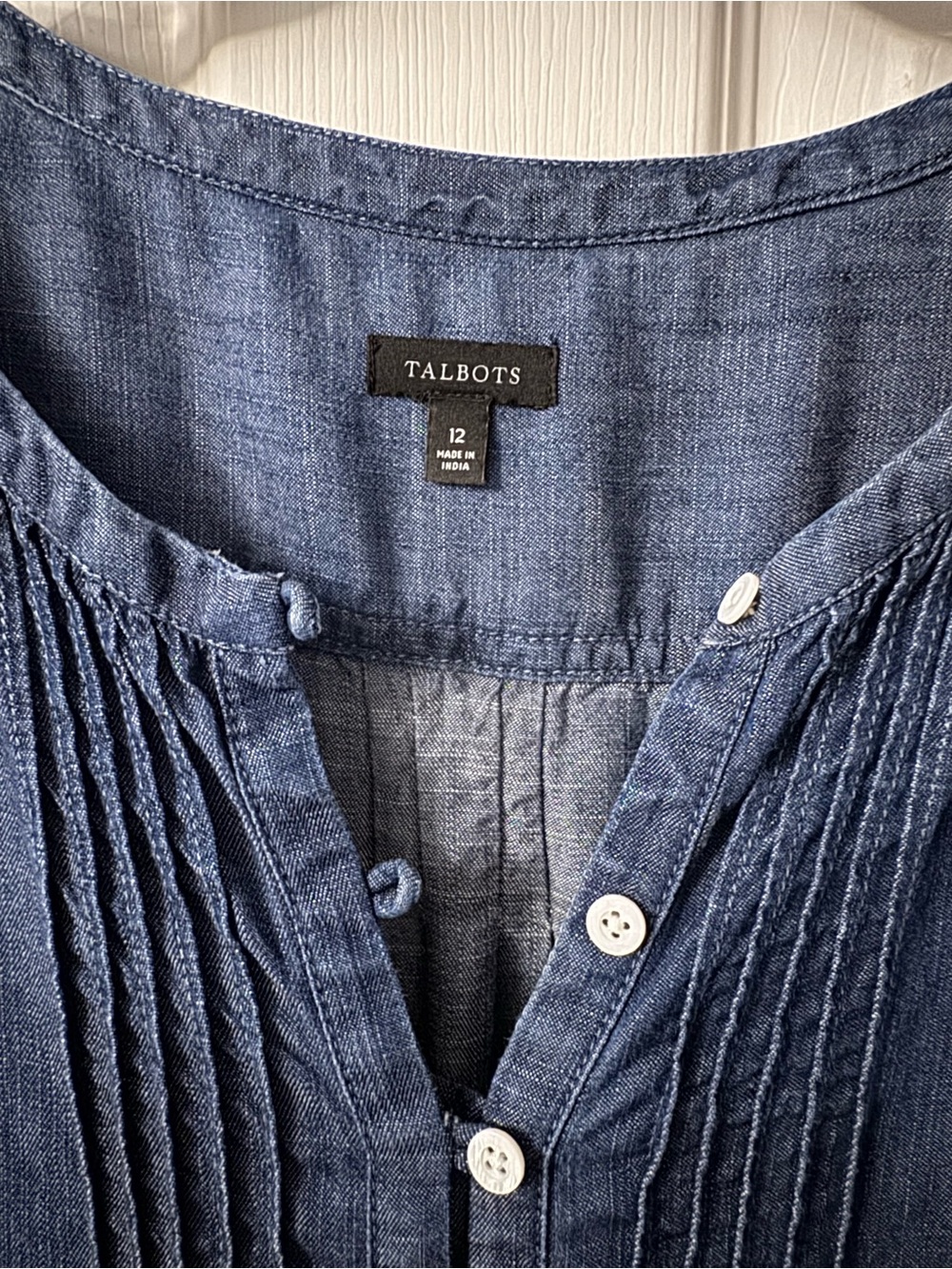 Talbots Navy Pintuck Dress - Picture 3 of 4